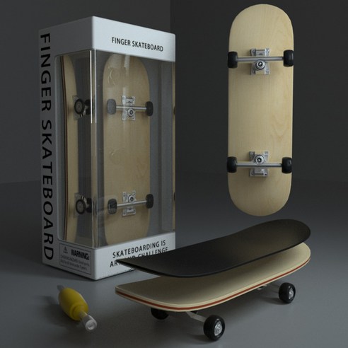 DIY 핑거 스케이트보드 / 미니 손가락 베어링 보드 Fingerboard skateboard, 99mm x 29mm (드라이브 포함), 원목, 1개