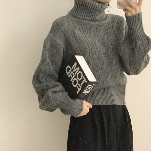 [인기ㅣ강추] 슬로우베리 꽈배기 목폴라 니트: 겨울 분위기 가득한 스타일리시한 따뜻함 [최신ㅣ추천상품 입니다]