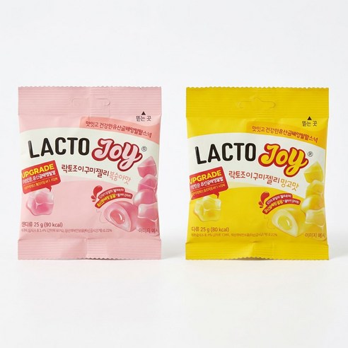 락토조이 구미젤리 복숭아맛 + 망고맛 600g, 25g, 14개