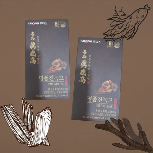 일동 침향 홍삼 녹용 10ml 30포 2개 직장인 선물용 명품 진녹고, 1개, 300ml