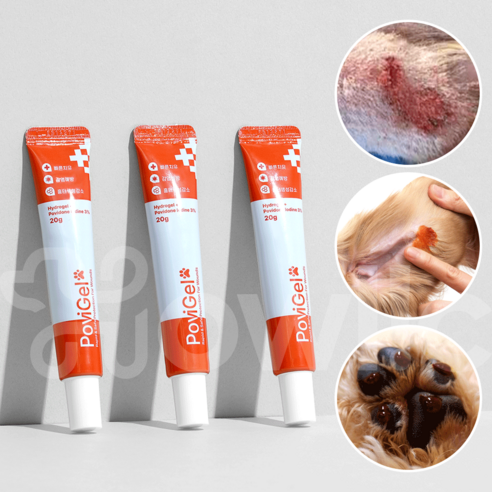 하울릭 강아지 고양이 피부병 아토피 외이염 습진 연고 포비겔 20g, 3개