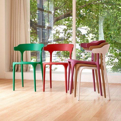 에코 플라스틱 인테리어 디자인 카페 식탁 의자 (5color)
