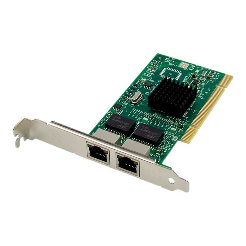 Retemporel 82546 네트워크 카드 Pci Pro 82546Eb 1000/Mt 이중 전기 포트 서버 카드(스위치 추가 카드용), 1개, 검정과 녹색