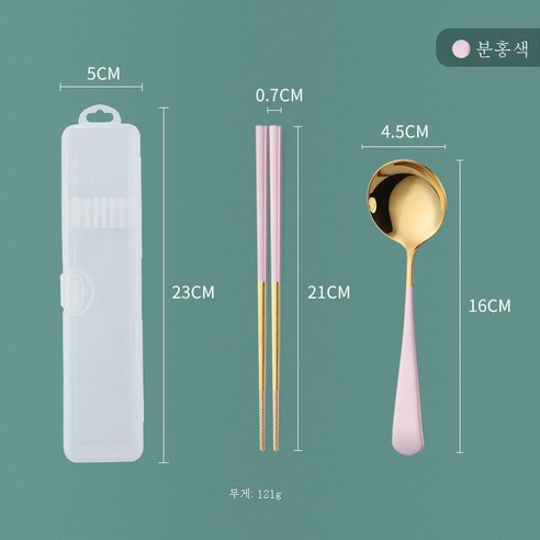 ZZJJC 아이디어 304 스테인리스 식기세트 바람수저 야외여행편식기를 휴대하다., 분금 휴대용 식기