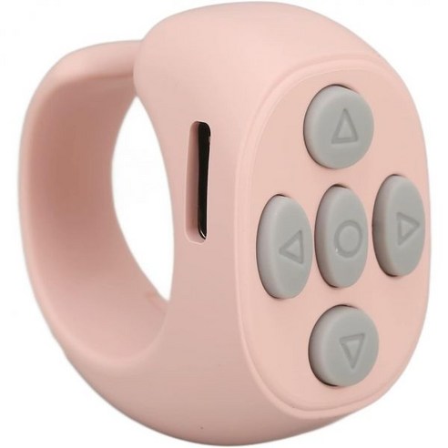 Bluetooth Remote Control Multi Function Operation Ring Design Touch Wireless Phone Selfie Shutter, Pink