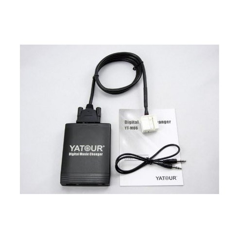 Yatour Car Digital Music Changer USB SD Aux MP3 인터페이스 카 스테레오 블루투스옵션 알파인 ainet용 라디오, 1개