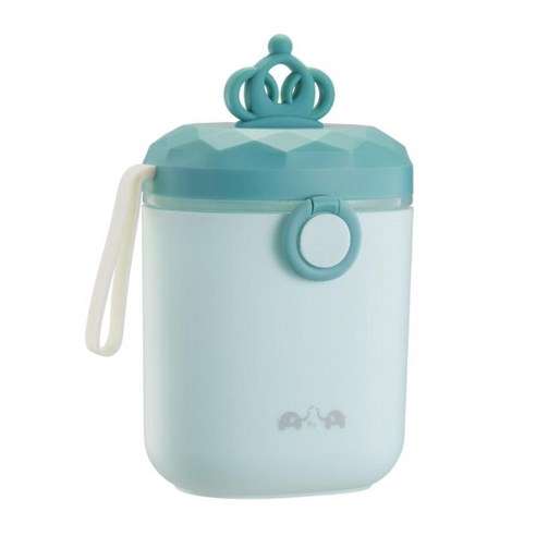 용 분유 디스펜서 과일 스낵 및 견과류 용기 5G 스푼, 그린 엘, 13.5x10.5x14.3cm, PP TPE