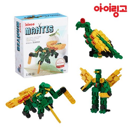 [오케이나우ㅣ인기상품] 아이링고 맨티스 사마귀 76pcs, 창의력 넘치는 블록 세상으로 아이를 이끌어! [OKNOWㅣ추천상품]