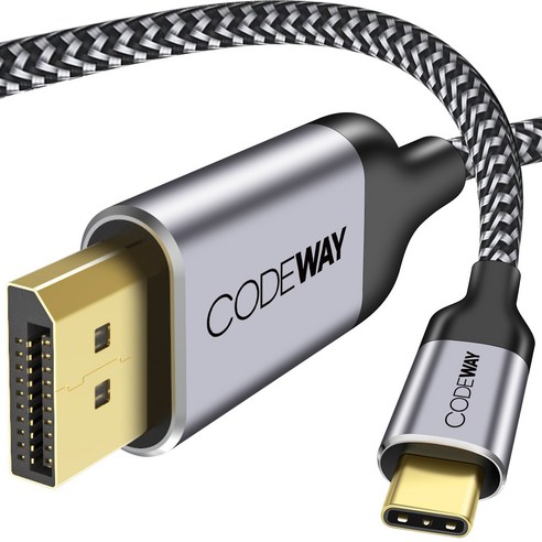   코드웨이 USB C타입 to DP 케이블, 1개, 1.8m