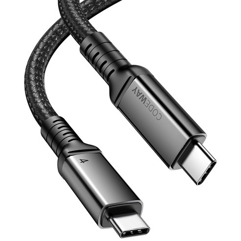 코드웨이 USB4 8K 썬더볼트 4 호환 C타입 240W 고속충전 및 데이터 전송 케이블 – 1.2m, 1개 
PC부품