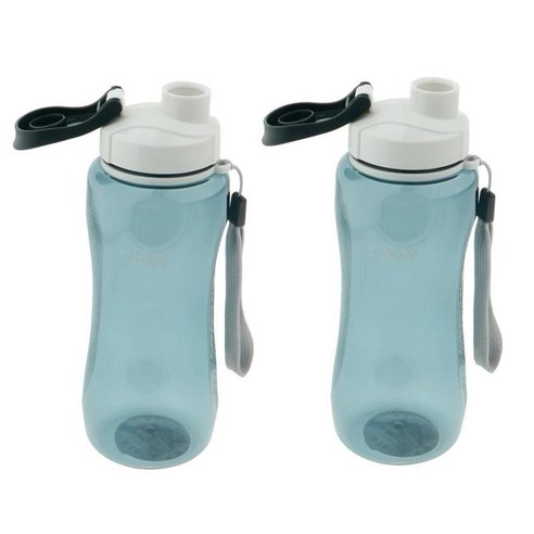 2Piece-top 야외 스포츠 자전거 물병 음료 컵 BPA 무료 720ml, 그레이 블루, 플라스틱