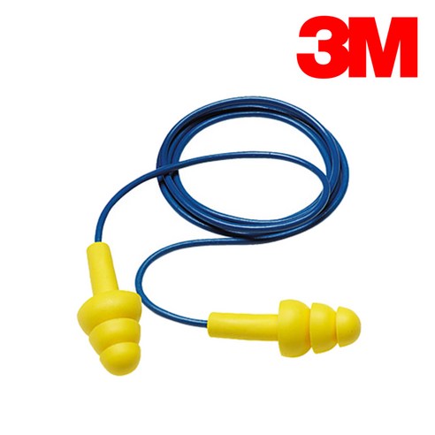 3M 귀마개 Ultra Fit Corded 울트라핏 끈O 소음방지 이어플러그, 1개, 1쌍