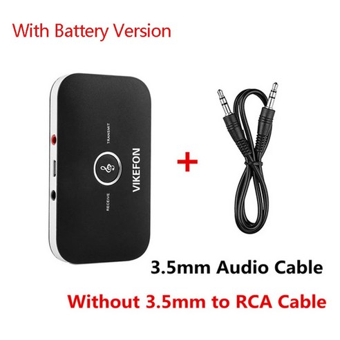 블루투스 5.0 오디오 송신기 리시버 RCA 3.5mm AUX 잭 USB 동글 스테레오 음악 무선 어댑터 자동차 키트 PC TV 헤드폰용, 블루투스 v5.0, 1개