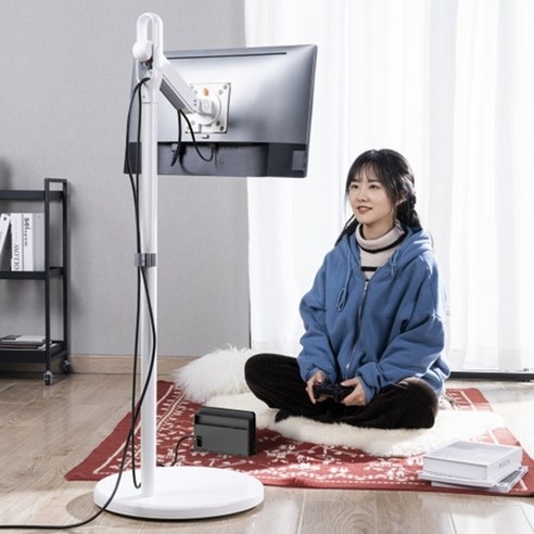 삼탠바이미 이동식 TV스탠드 2세대 룸앤티비 거치대 삼성 M5 M7 43인치 베사 200, 2번:스프링암스탠드 베사100/35인치이하