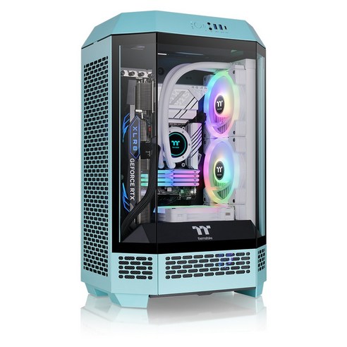 써멀테이크 The Tower 300 (청록색) M-ATX PC케이스