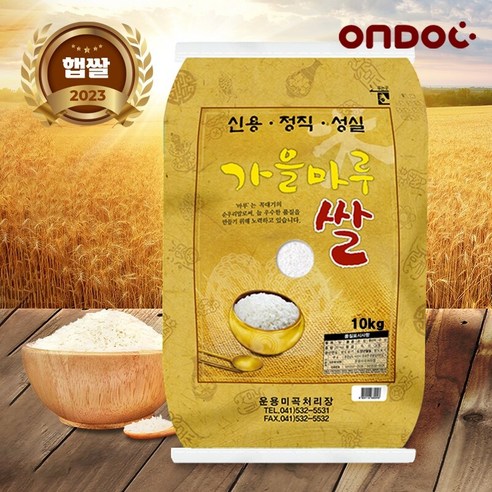 [온도씨]23년 햅쌀 경기미 상등급 가을마루쌀 10kg, 1개 양주골쌀