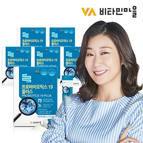 비타민마을 VV 프로바이오틱스 19 플러스 특허 생유산균 6개월분 6박스, 60g, 6개