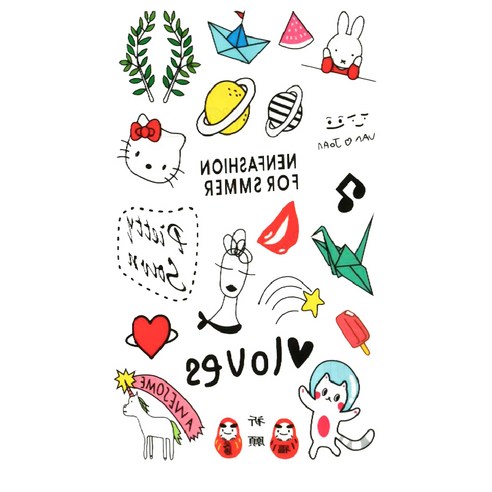 파티복닷컴 타투스티커 28종 세트, KT015X28