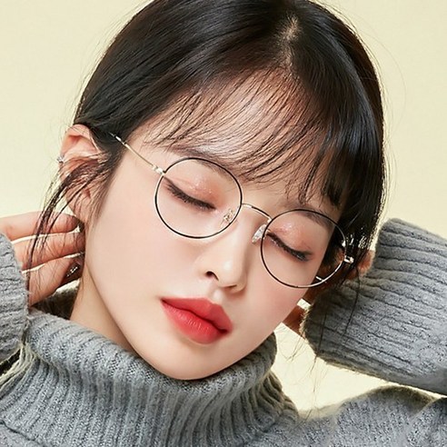 멜라크메 국산 동글이 남자 여자 골드 블랙 안경테 자외선 전자파 블루라이트 3세대 근적외선 차단렌즈