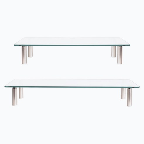 나인트 높이조절 모니터받침대 투명 강화유리, 550X210, 기본(72mm)