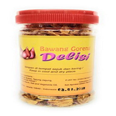 Delisi Bawang Goreng(샬롯 튀김) 55그램(3팩) Delisi Bawang Goreng (Fried Shallot) 55 Gram (Pack of 3), 1개, 55g