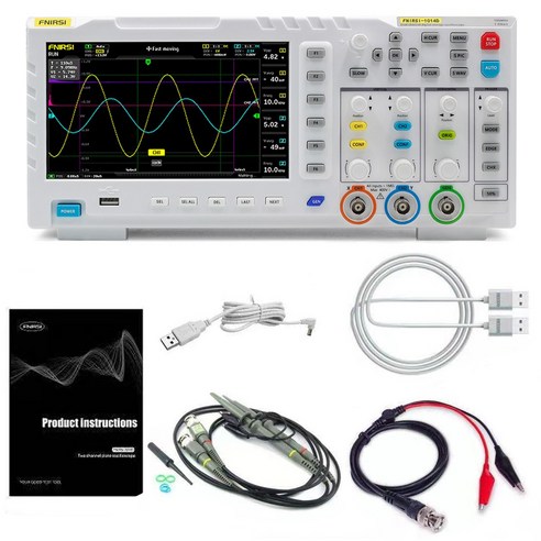 성능과 다양한 기능을 갖춘 FNIRSI 1014D 오실로스코프 듀얼채널 100MHz 신호발생기