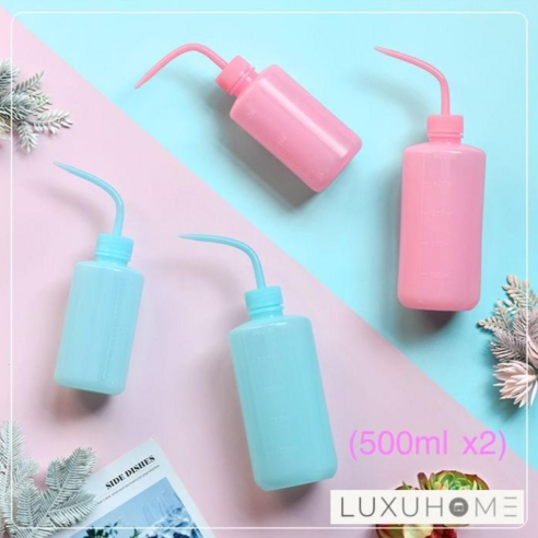 럭시홈 1+1 다용도 물조리개 다육식물 500ml, 핑크, 화이트