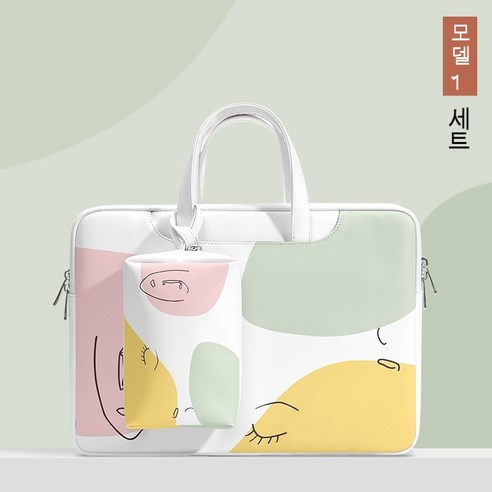 YJQ Macbook Air Pro 13.3 14 15 Xiaomi 슬리브 15.6 노트북 가방 HP 비즈니스 여성 핸드백 서류 가방, {"크기":"12inch"}, MODEL 1 Sets
