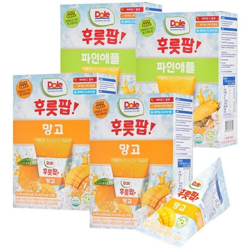 돌 후룻팝 파인애플 16p + 망고 16p, 62ml, 1세트