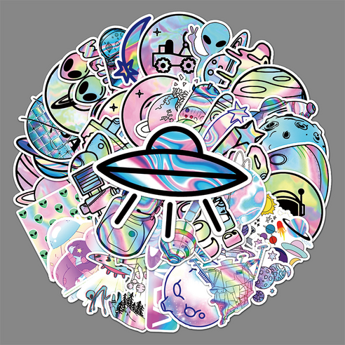 와이비비 캐리어 노트북 방수 스티커, 스포츠카, 50개