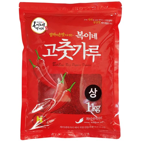 복이네먹거리 중국산 고추가루 보통맛 김치용 상, 1kg, 1개