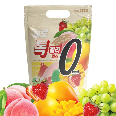제로톡젤리 믹스 1kg 0칼로리 제로젤리 다이어트 대용량젤리 과일젤리