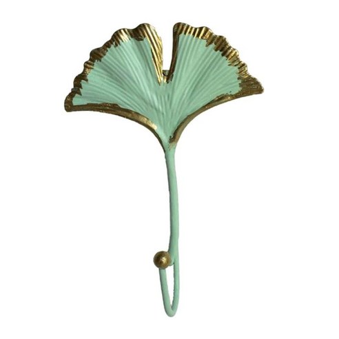철 녹색 잎 코트 후크-가정 거실 침실 상점을위한 프리미엄 크리 에이 티브 벽걸이 형 장식 예술 장식 모자, C