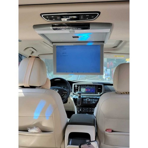 자동차 SUV 차량용 천장모니터 카니발 쏘렌토 인치 천장형 캠핑카, 17인치블랙MP5+HDMI+휴대폰화면