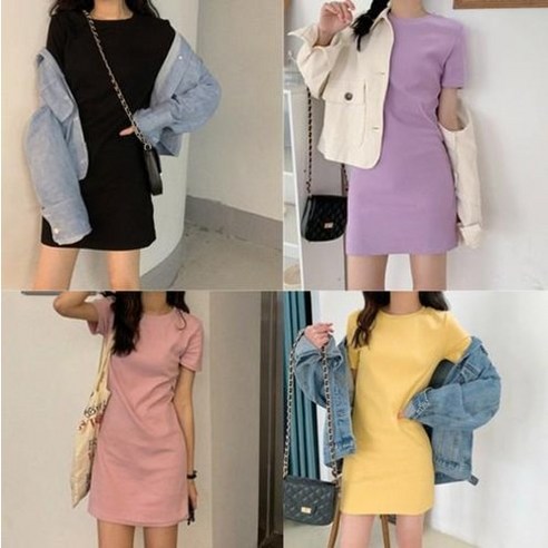 파스텔톤 미니 원피스
