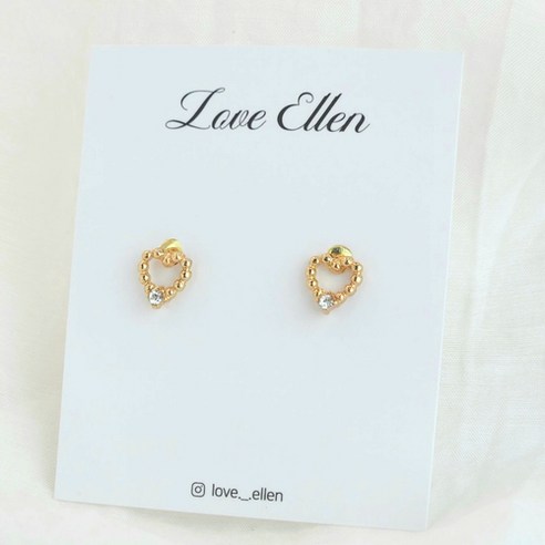 [오케이나우ㅣ인기상품] 찬란한 사랑 이야기를 전하는 러브엘렌 925실버 하트귀걸이 [OKNOWㅣ추천상품]