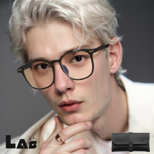 라스몰 남여공용 블루라이트차단 렌즈 가벼운 뿔테 안경 + 고급제작케이스