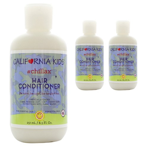 캘리포니아키즈 유아 헤어 컨디셔너 칠랙스, 251ml, 3개