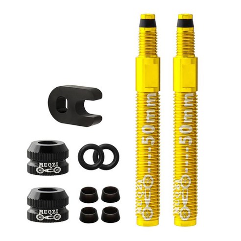 1pcs 튜브리스 프레스타 밸브 주스 알루미늄 합금 진공 타이어 탄소 림 확장 밸브 코어, 2pcs 50mm 골드, 50mm 80mm