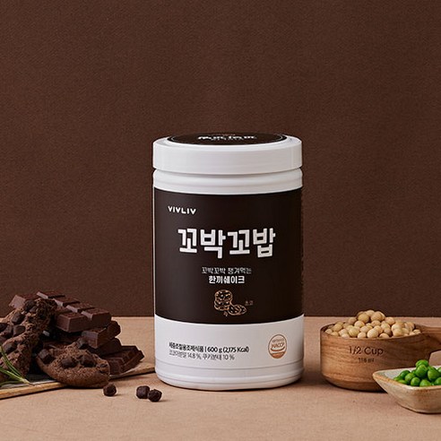 꼬박꼬밥 식사대용 초코 맛 한끼 쉐이크, 600g, 1개