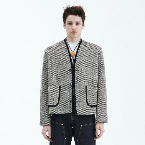 [4월 25일 배송] LA MER MA MAISON TWEED JACKET MIX BEIGE