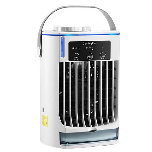   실외기 없는 에어컨 무시동 이동식 휴대용 휴대용 USB 전기 선풍기 에어컨 가습기 바람 물 스프레이 방, 01 3 Speeds