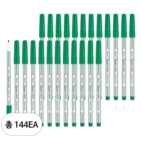 라인플러스 시그니처 사인펜, 녹색, 144개