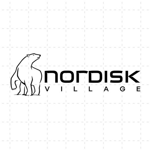 노르디스크 빌리지 NORDISK 캠핑스티커 곰 로고 데칼 스티커 차량스티커 방수, 30cm x 9.8cm, 금색