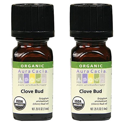 아우라카시아 퓨어 아로마테라피 오일 클로브 버드, 7.4ml, 2개