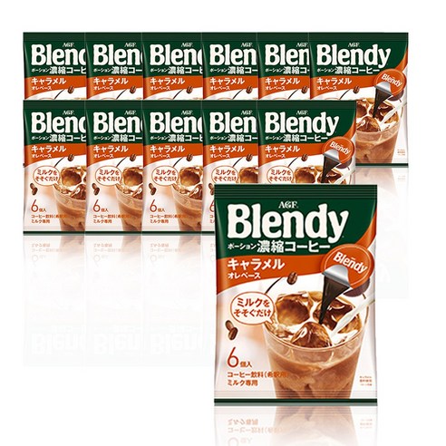 에이지에프 Blendy 포션커피 카라멜향, 18g, 6개입, 4개