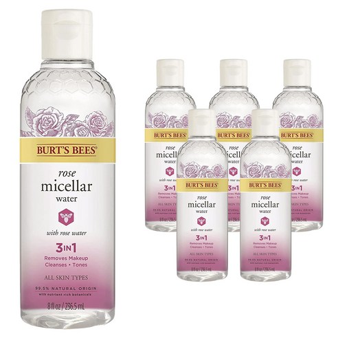 버츠비 미셀라 워터 3 인 1 로즈, 6개, 236.5ml