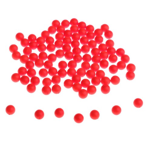 100pcs EVA 폼 스트라이크 표시기 낚시 플로트 Bobbers 플로팅 볼, 레드, EVA 거품