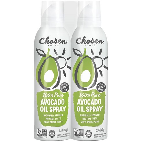 초슨푸즈 아보카도 오일 스프레이 383ml 2팩 Chosen Foods Avocado Oil Spray 13.5 oz 2 ct, (13.5oz ) 383ml x 2개, 2개