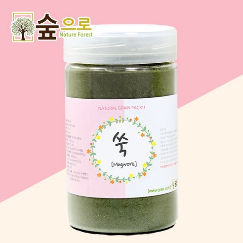 숲으로허브 천연곡물팩 쑥가루 통 90g, 1000개, 1개